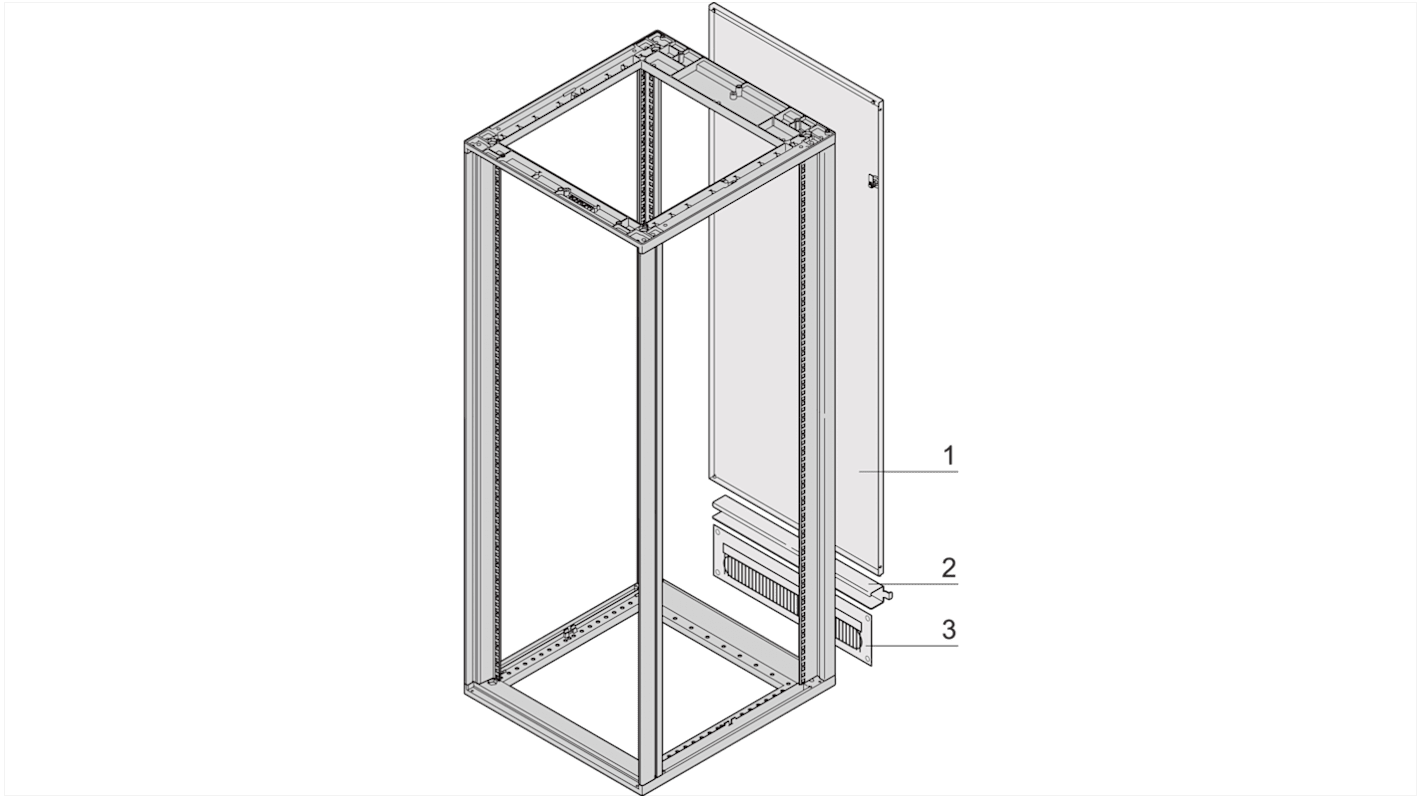 nVent SCHROFF Rear Panel, 25U, 553 x 1133mm