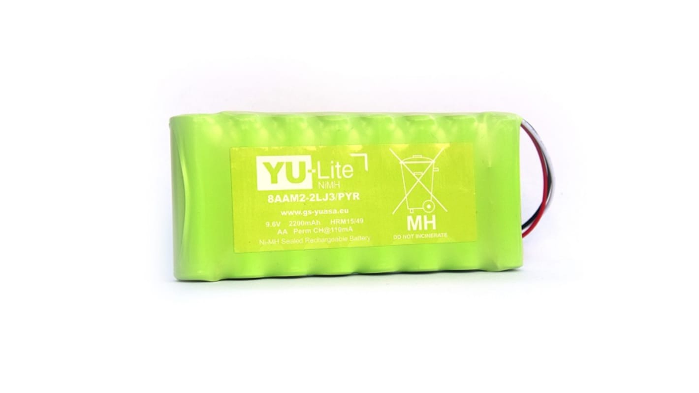 Yuasa 1.2V NiMH Rechargeable Battery Pack, 2.2Ah