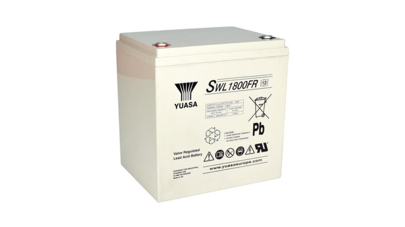 Yuasa 12V M6 Lead Acid Battery, 57.6Ah