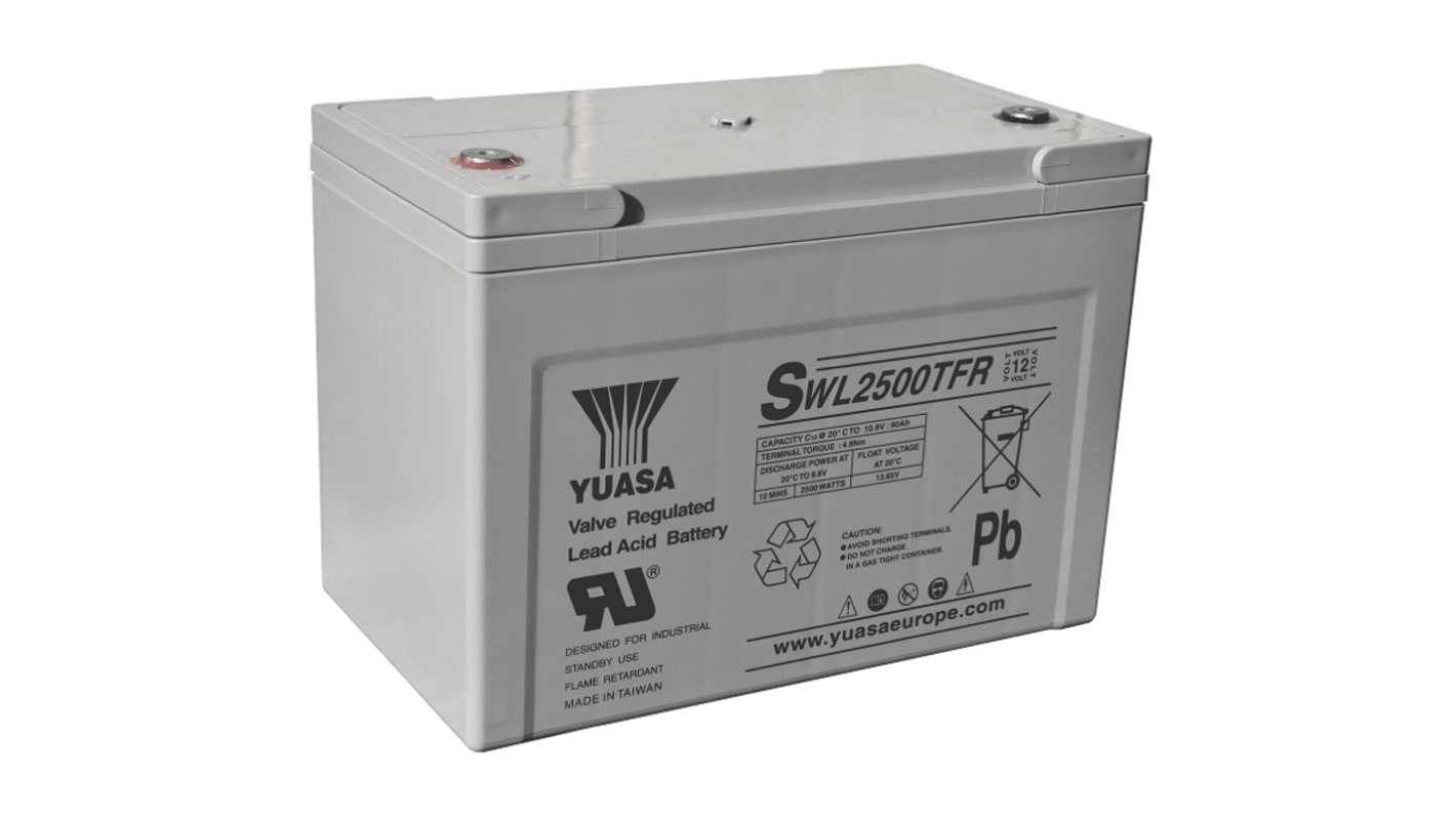 Yuasa 12V M6 Lead Acid Battery, 93.6Ah