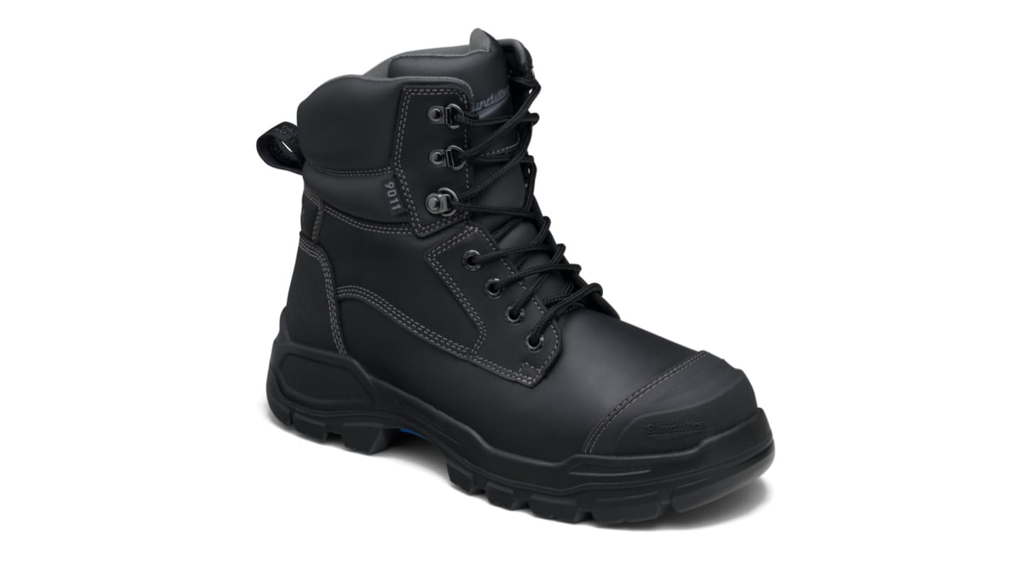 Blundstone 9011 Black Steel Toe Capped Unisex Safety Boots, UK 6, EU 39