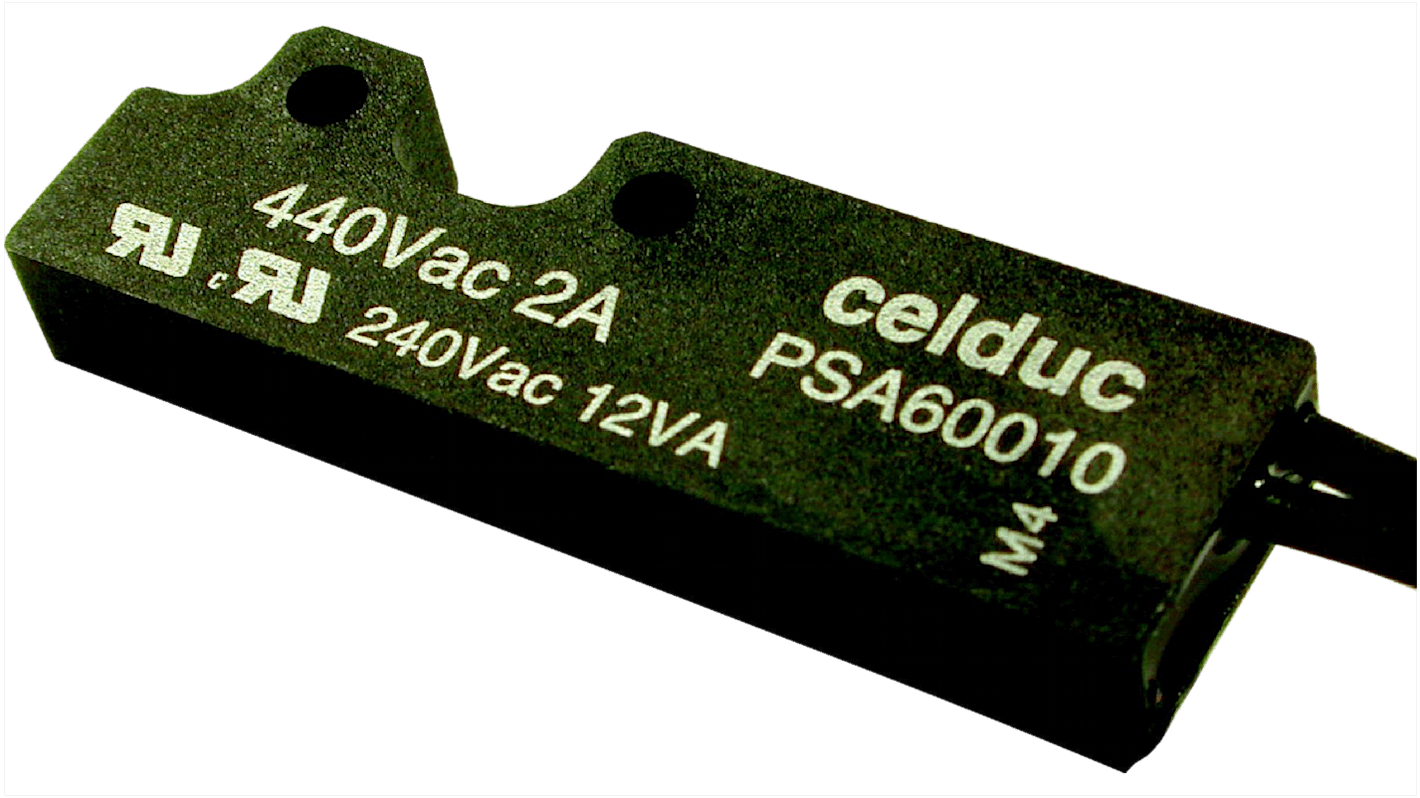 Celduc PSA Series Proximity Rectangular-Style Magnetic Proximity Sensor, 440 V, IP67