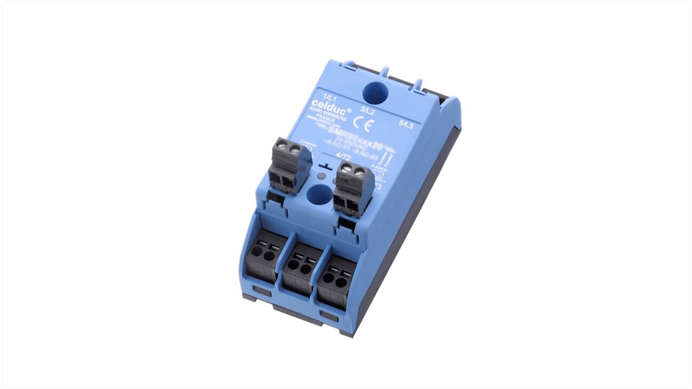 Celduc SMR Series Solid State Relay, 5 A Load, Chassis Mount, 520 Vrms Load, 30 Vdc Control