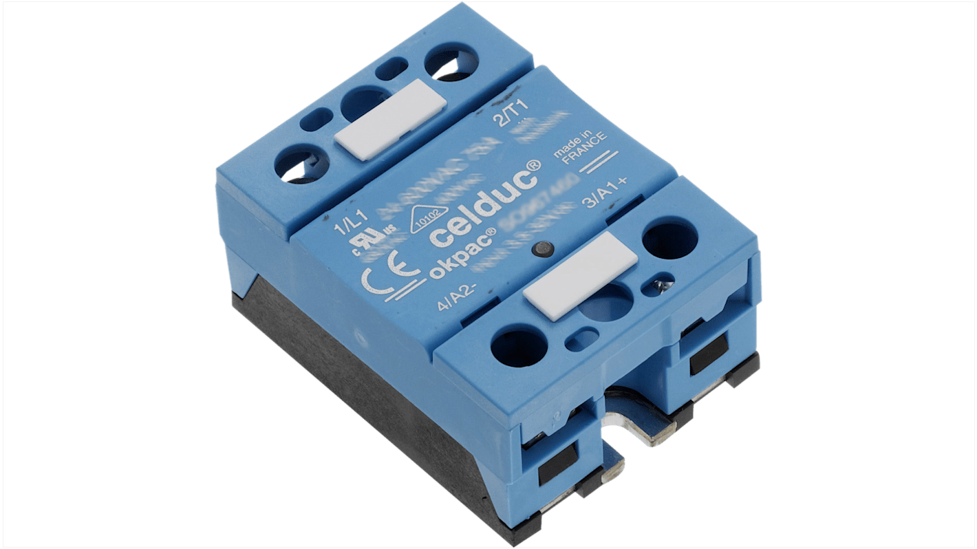 Celduc SO Series Solid State Relay, 125 A Load, Chassis Mount, 690 Vrms Load, 32 Vdc Control