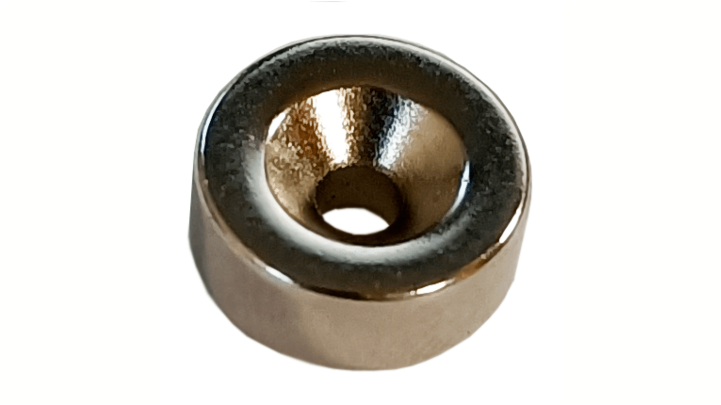 Aimant cylindrique Cylindrique, diamètre 10mm, fixation par orifice, 2.5mm
