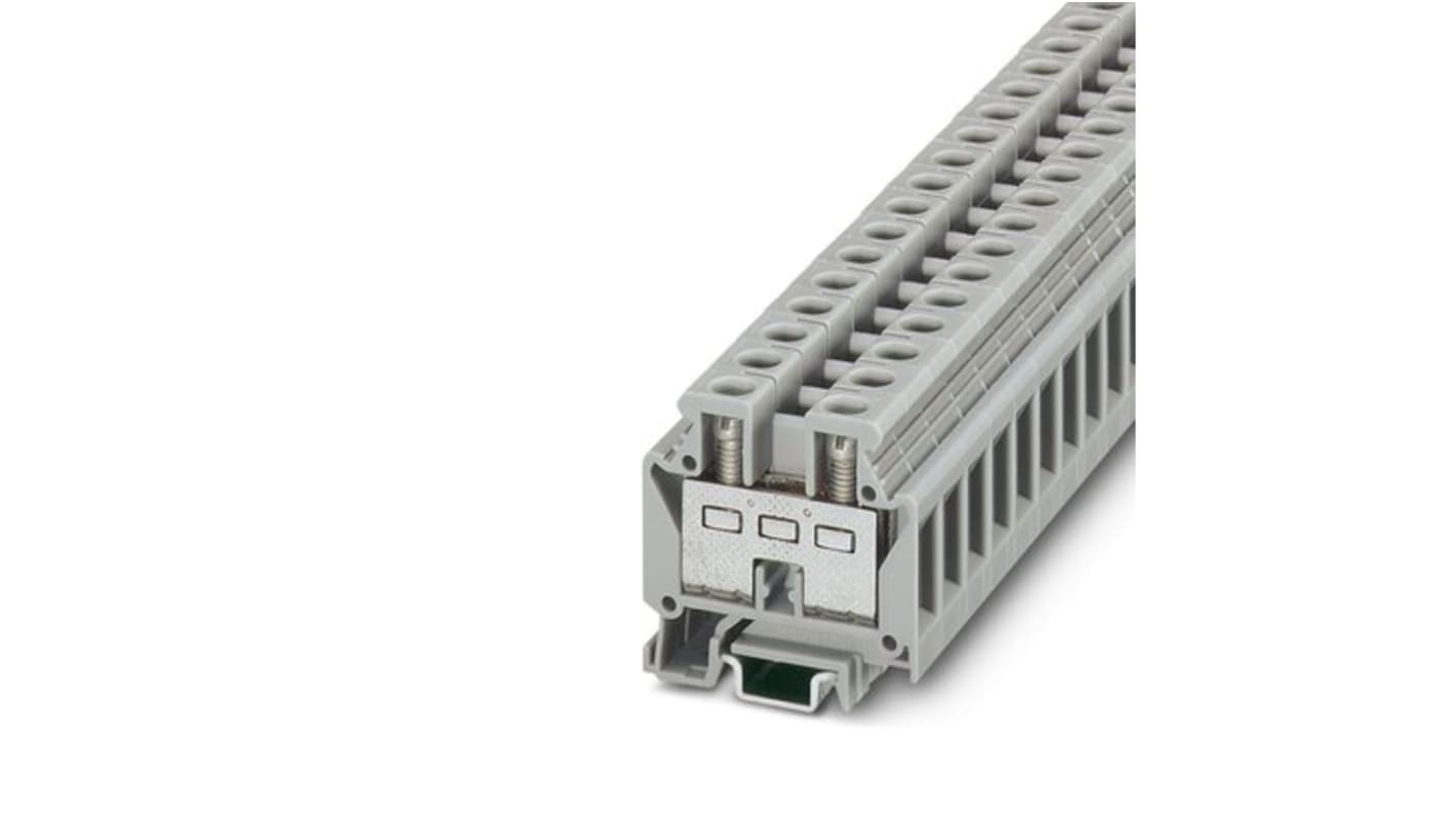 Phoenix Contact MBK 6/E Series Grey Feed Through Terminal Block, 6mm², 1-Level, Screw Termination