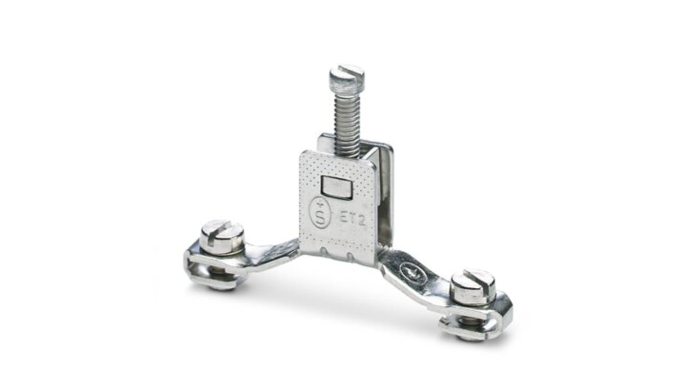 Phoenix Contact BSLK 16 Series Silver Earth Modular Terminal Block, 16mm², Single-Level, Screw Termination