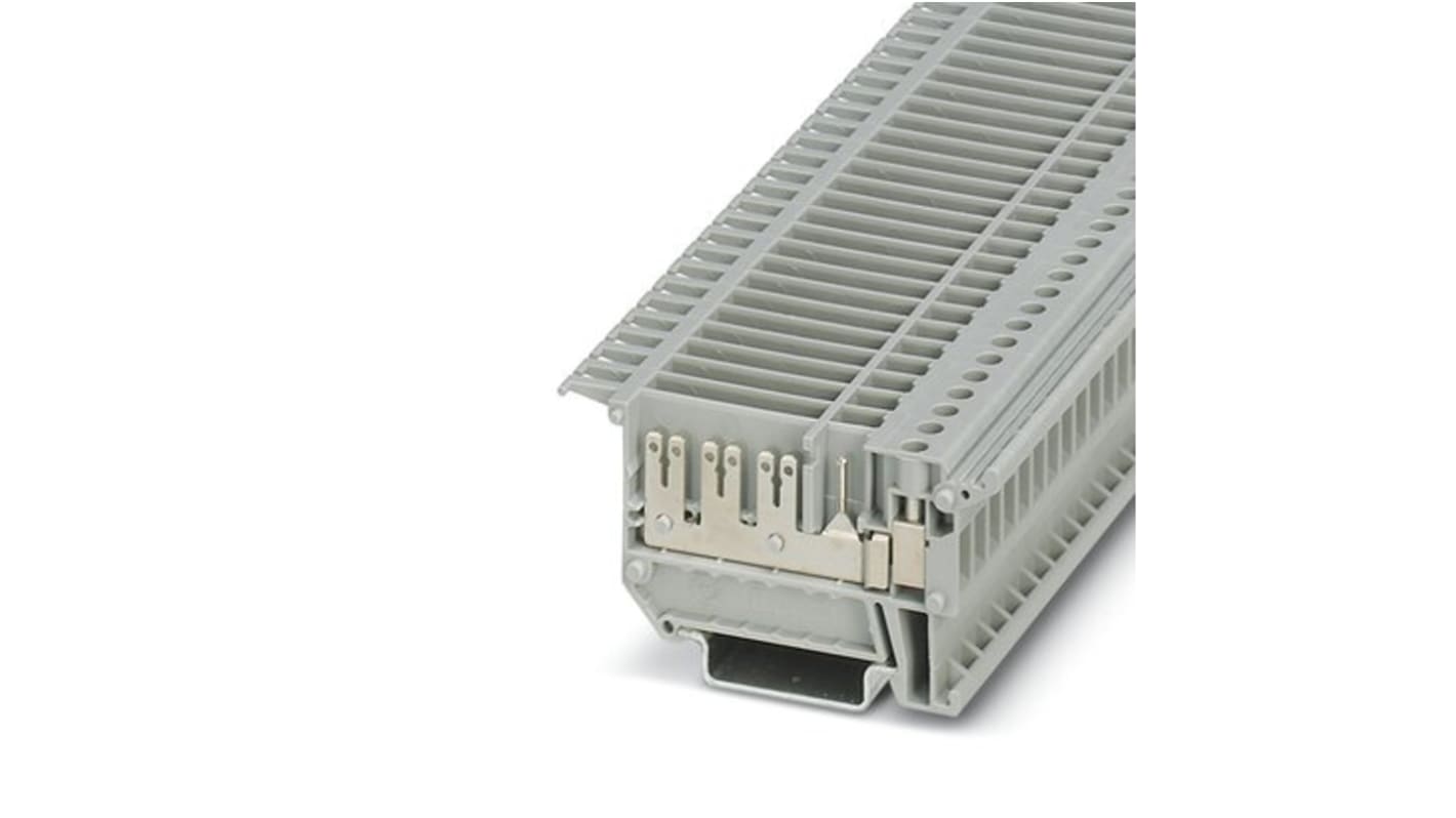 Phoenix Contact VBST 4-FS(6-2.8-0.8)ST4 Series Grey Feed Through Terminal Block, 2.5mm², Screw Termination