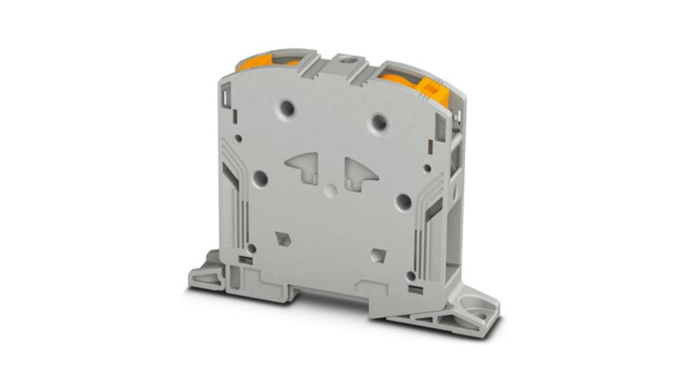 Phoenix Contact PTPOWER 50 P-F Series Grey Terminal Block, 50mm², 1-Level, PowerTurn Termination