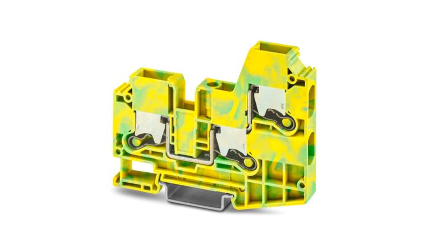 1329606 | Phoenix Contact XTV 10-TWIN-PE Series Green, Yellow Terminal ...