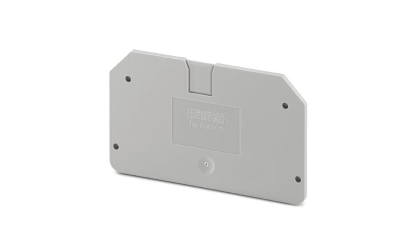 Phoenix Contact D-XTV 10 Series End Cover for Use with DIN Rail Terminal Blocks