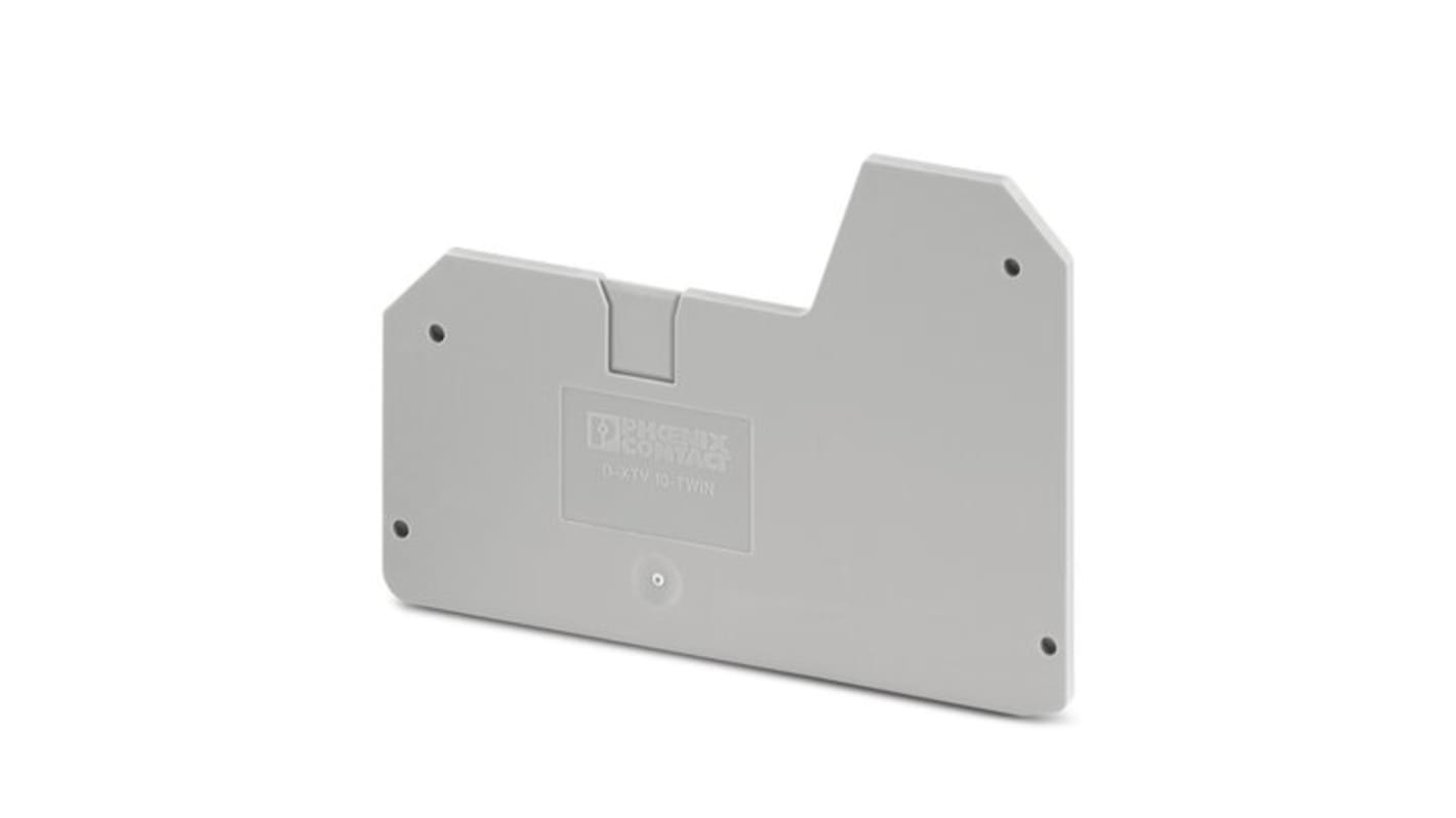 Phoenix Contact D-XTV 10-TWIN Series End Cover for Use with DIN Rail Terminal Blocks