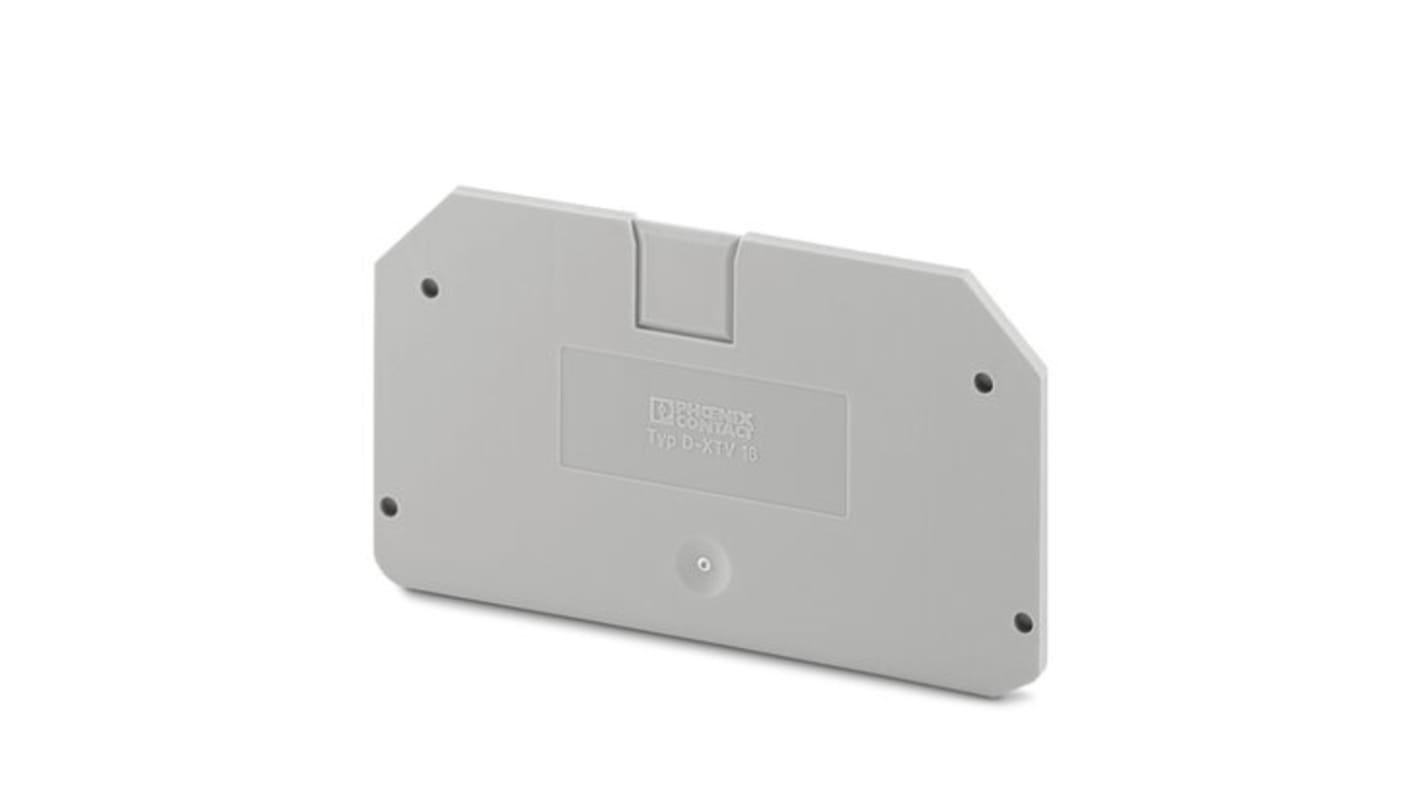 Phoenix Contact D-XTV 16 Series End Cover for Use with DIN Rail Terminal Blocks