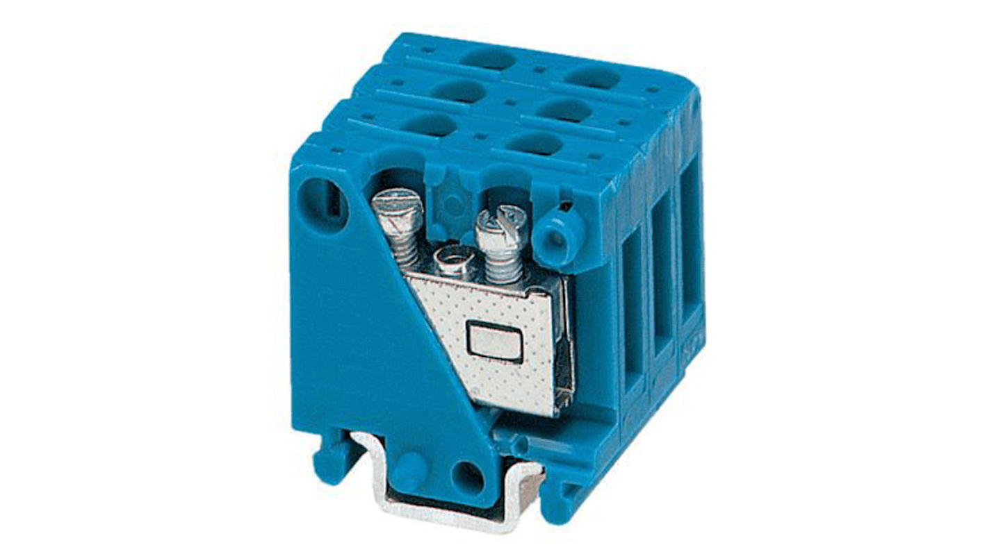 Phoenix Contact MBK BU Series Blue Feed Through Terminal Block, 1.5mm², 1-Level, Screw Termination
