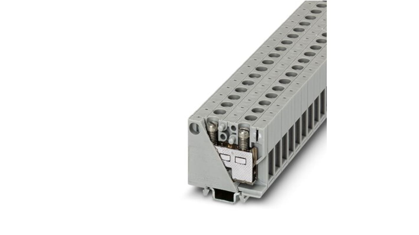 Phoenix Contact MBK 10 Series Grey Feed Through Terminal Block, 10mm², 1-Level, Screw Termination