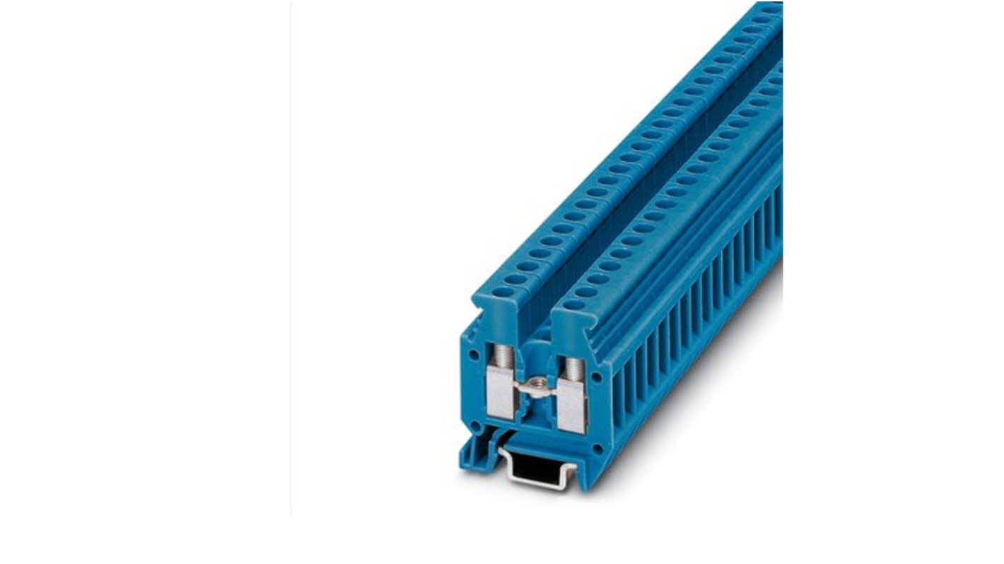 Phoenix Contact MBK 3/E-Z BU Series Blue Feed Through Terminal Block, 2.5mm², 1-Level, Screw Termination