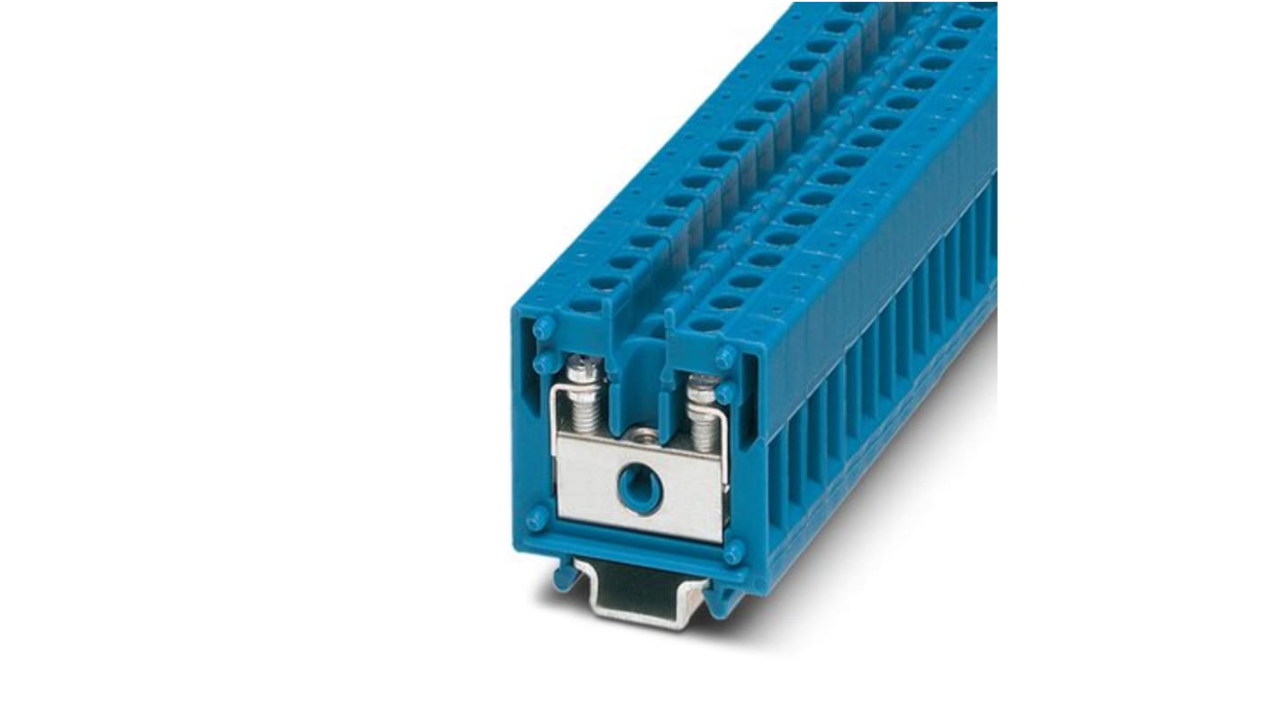 Phoenix Contact MBK 3 BU Series Blue Feed Through Terminal Block, 2.5mm², 1-Level, Screw Termination
