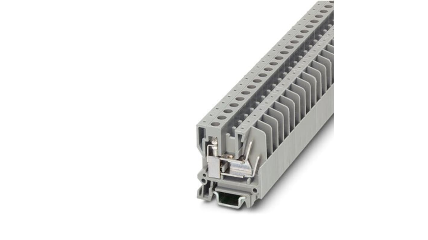 Phoenix Contact MBK 5/E-FS Series Grey Feed Through Terminal Block, 4mm², 1-Level, Plug In, Screw Termination