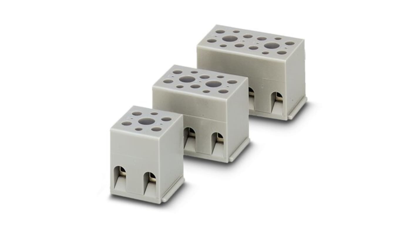 Phoenix Contact G 5/12-EX Series Grey Terminal Block, 4mm², Single-Level, Screw Termination