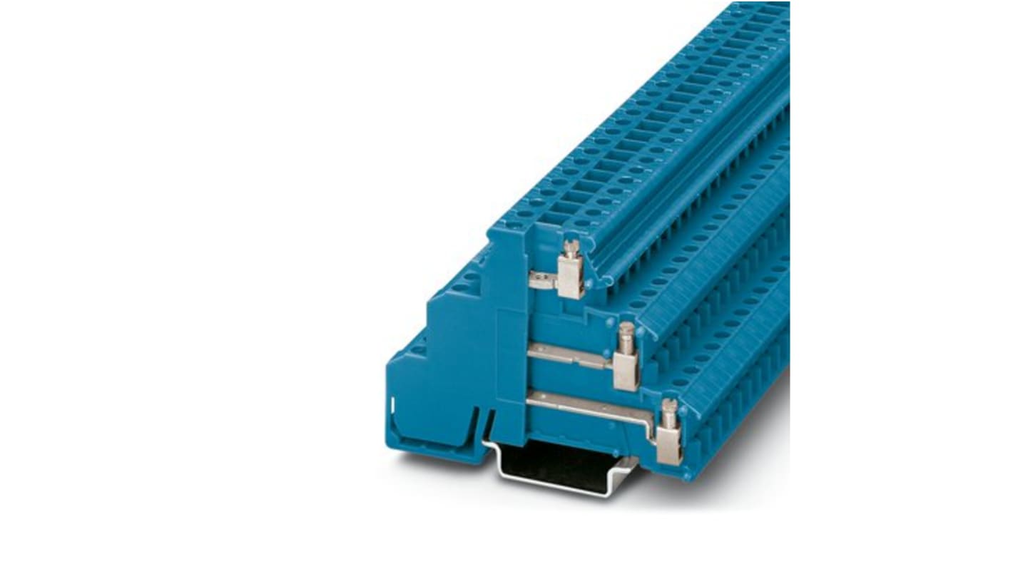 Phoenix Contact DIKD 1.5 BU Series Blue Terminal Block, 2.5mm², Triple-Level, Screw Termination