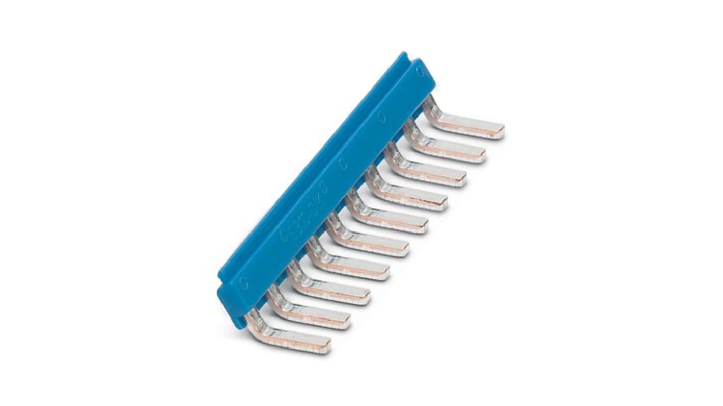 Phoenix Contact EB 10- DIK BU 30GRAD Series Insertion Bridge for Use with DIN Rail Terminal Blocks