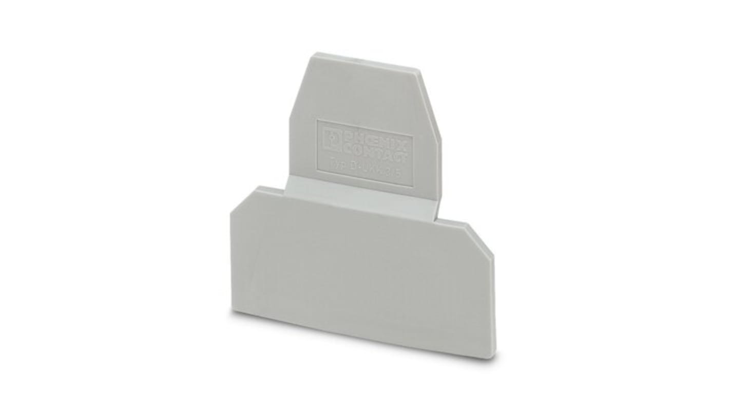 Phoenix Contact D-UKK 3/5 Series End Cover for Use with DIN Rail Terminal Blocks