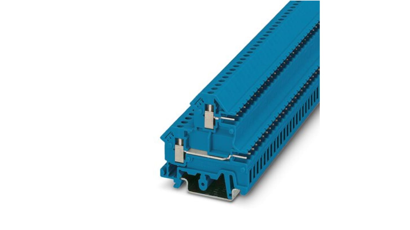 Phoenix Contact UKK 3-MSTB-5.08 BU Series Blue Double Level Terminal Block, 0.2mm², Double-Level, Plug In, Screw