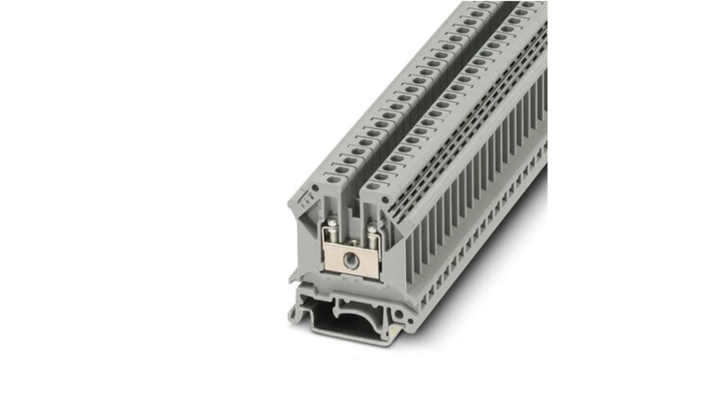 Phoenix Contact UK 3 Series Grey Feed Through Terminal Block, 4mm², 1-Level, Screw Termination