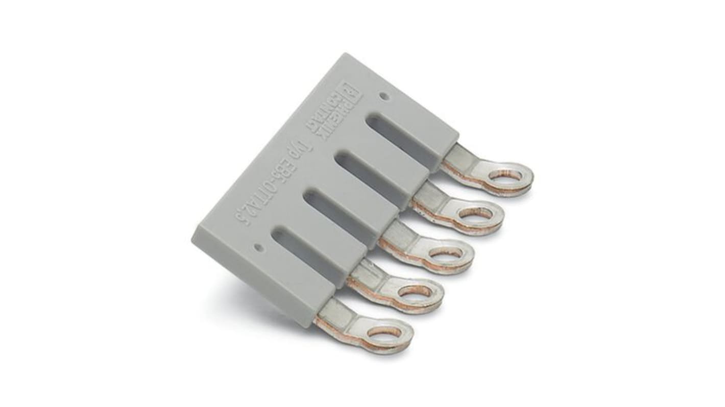 Phoenix Contact EB 5-OTTA 6 Series Insertion Bridge for Use with DIN Rail Terminal Blocks