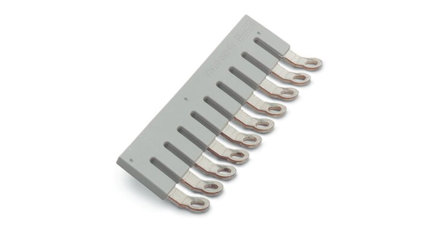 Phoenix Contact EB 10-OTTA 2.5 Series Insertion Bridge for Use with DIN Rail Terminal Blocks