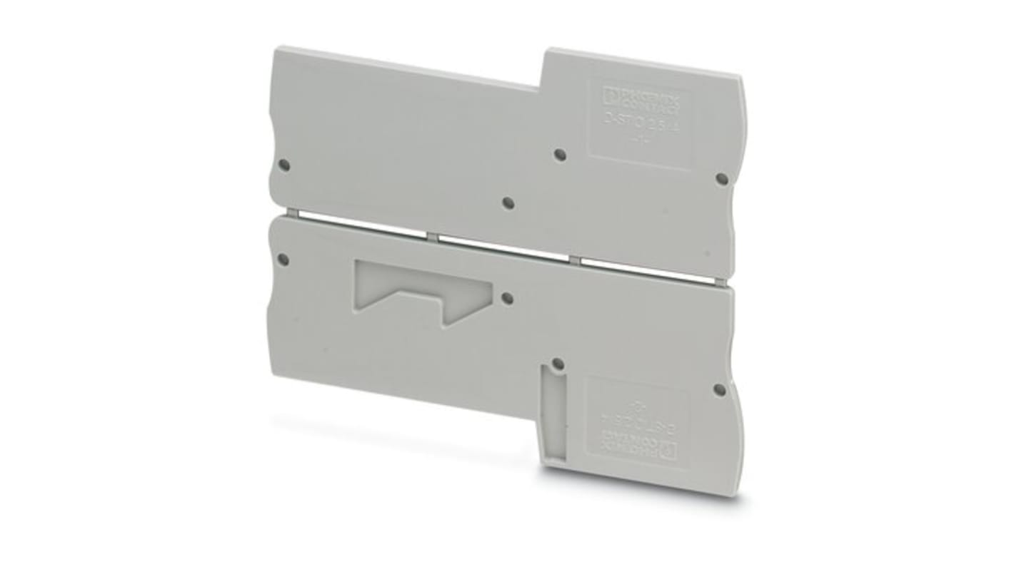 Phoenix Contact D-STIO 2.5/4 Series End Cover for Use with DIN Rail Terminal Blocks