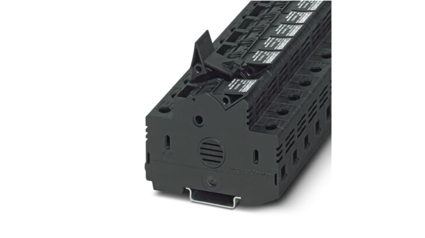Phoenix Contact UK 10.3 HESILED 1000V Series Black Modular Terminal Block, 16mm², 1-Level, Screw Termination