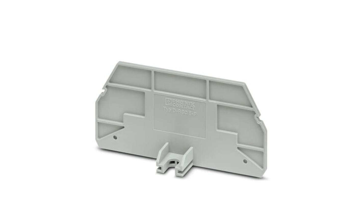 Phoenix Contact D-RSC 6-F E Series End Cover for Use with DIN Rail Terminal Blocks