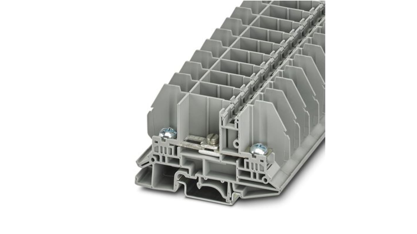 Phoenix Contact RSC 5-T-B Series Grey Test Disconnect Terminal Block, 10mm², 1-Level, Bolt Termination