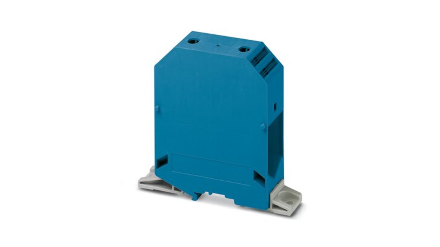 Phoenix Contact UKH 240-F BU Series Blue Terminal Block, 240mm², 1-Level, Screw Termination