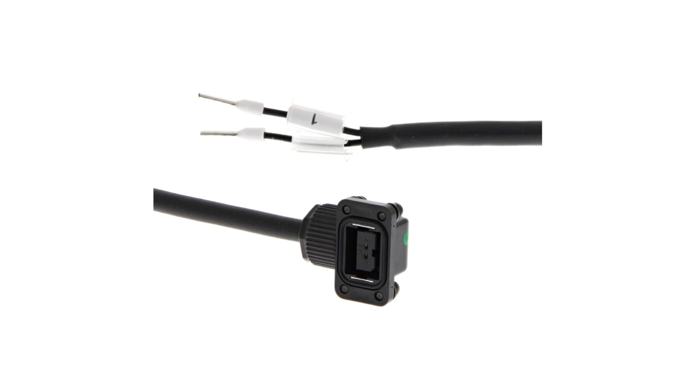 Omron 1S Series Power Cable for Use with Servo Motor, 30m Length, 100 → 750 W, 230 V