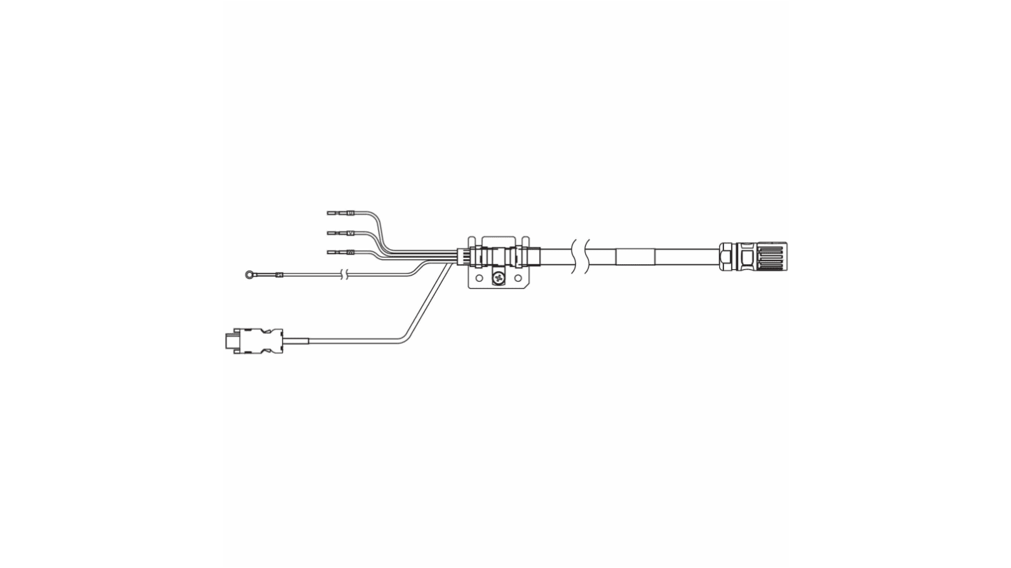 Omron 1SA Integriertes Kabel für Servomotor, 200 → 750 W, 230 V, 5m