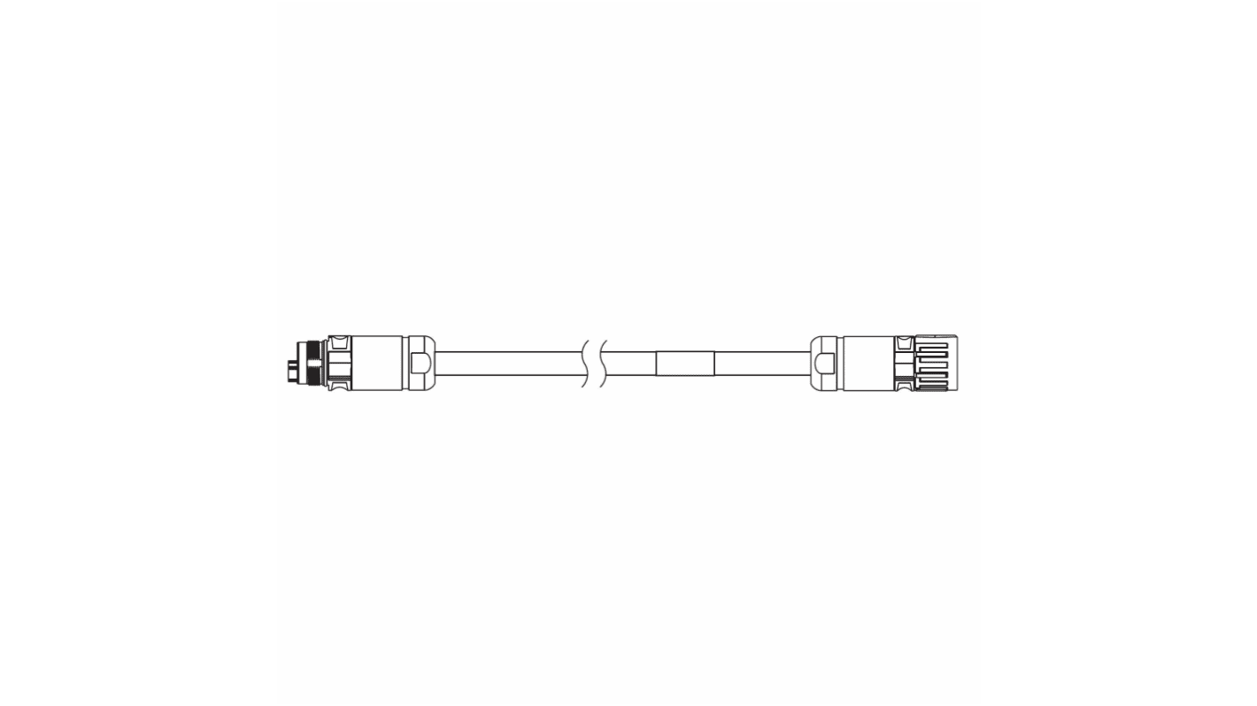 Cable Omron, 230 → 400 V, 750 → 3000 W, long. 20m, para usar con Servomotor