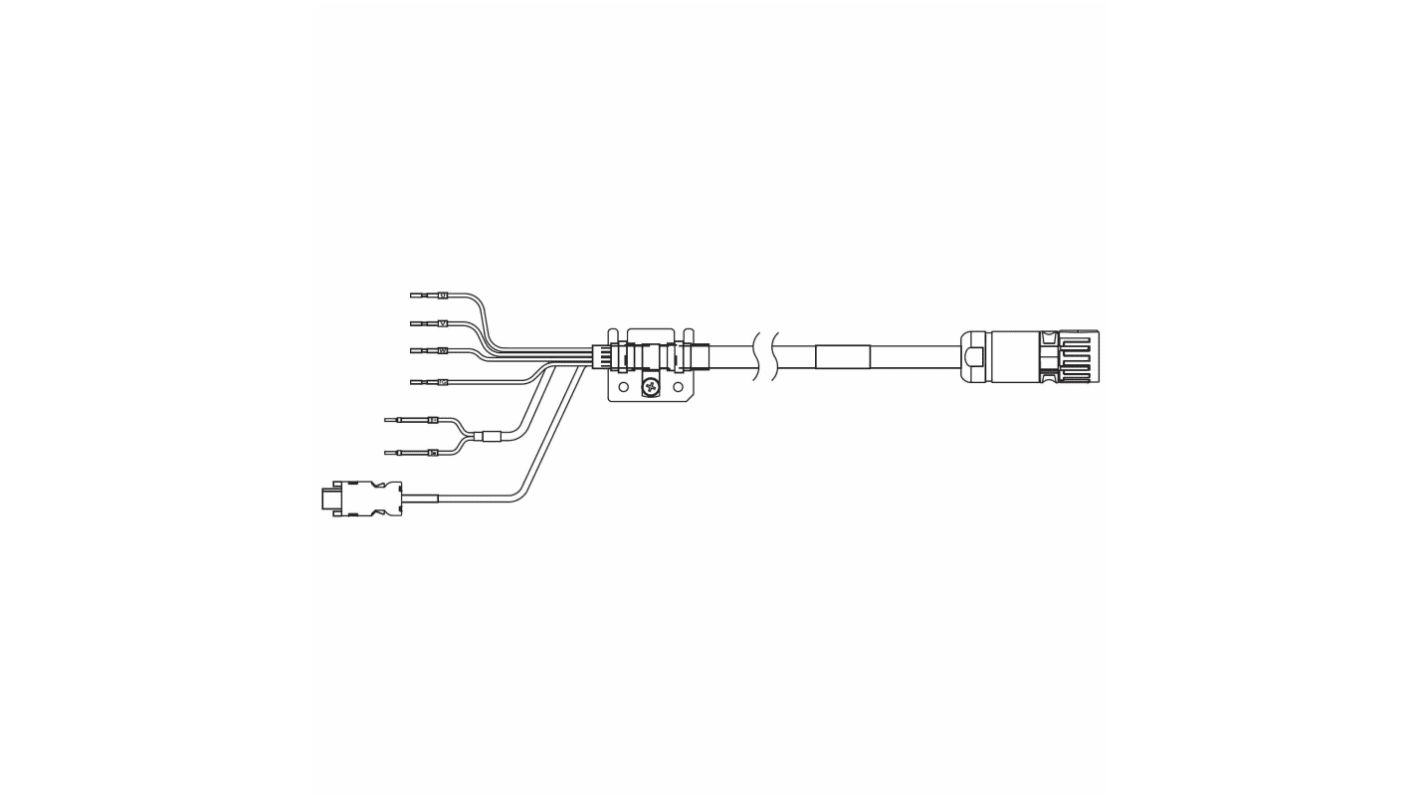 Omron 1SA Series Cable for Use with Servo Motor, 10m Length, 750 → 3000 W, 230 → 400 V