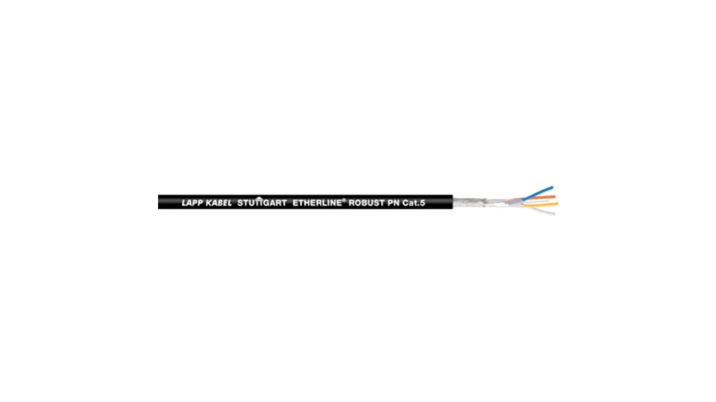 Lapp Cat5 Ethernet Cable, Tinned Copper Braid, Green, 100m