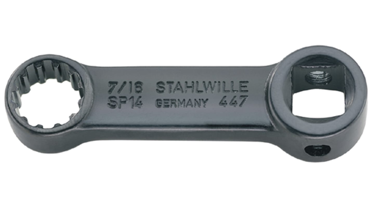 STAHLWILLE 447 series Series Square Spline Drive Adaptor, 50.8 mm, 10.4 x 6 / 19 x 11mm Insert, Gunmetal Finish