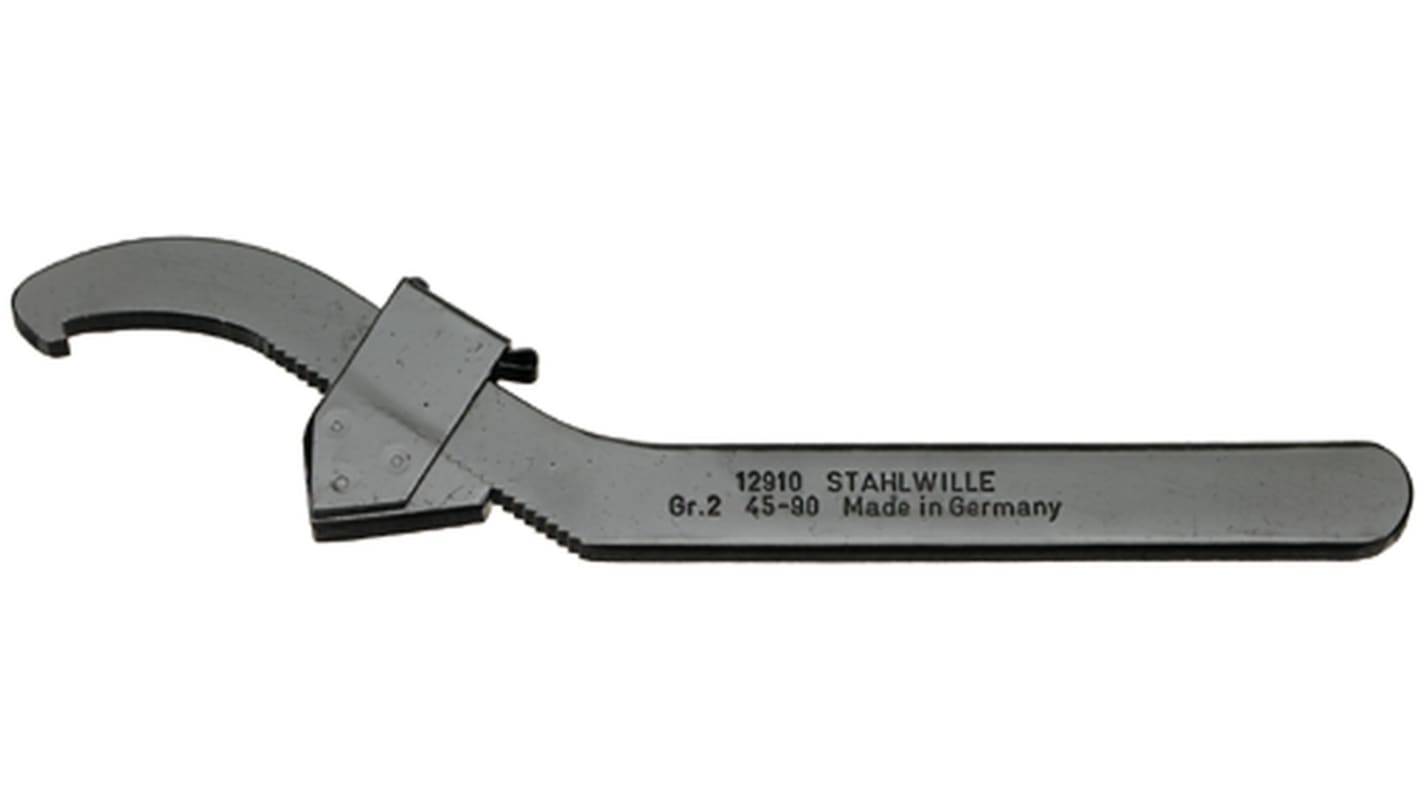 Llave de gancho STAHLWILLE, capacidad máx. de mordaza 165mm, longitud 265 mm, de Acero de cromo-vanadio