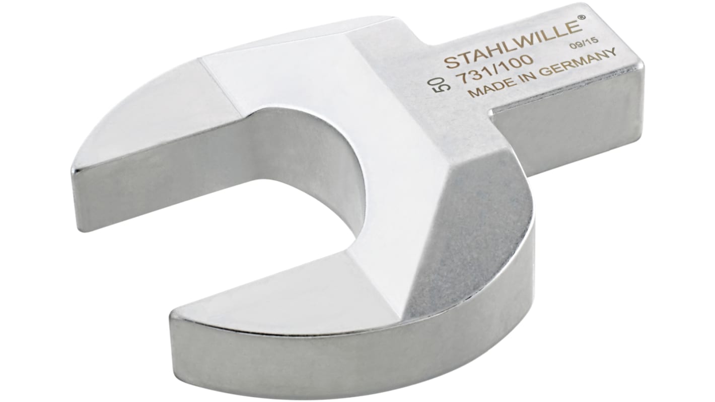 STAHLWILLE 731/100 Series Open Ended Insert Insertion Wrench, 95 mm, 22 x 28mm Insert, Chrome Plated Finish