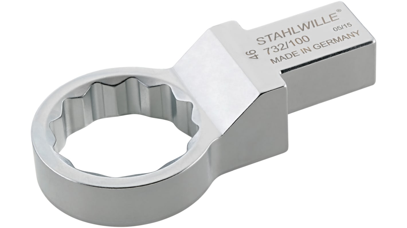 STAHLWILLE 732/100 22 x 28mm Rund Ringschlüssel zum Einstecken, 46 mm