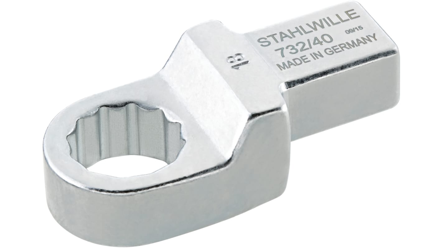 STAHLWILLE 732/40 14 x 18mm Rund Ringschlüssel zum Einstecken, 19 mm