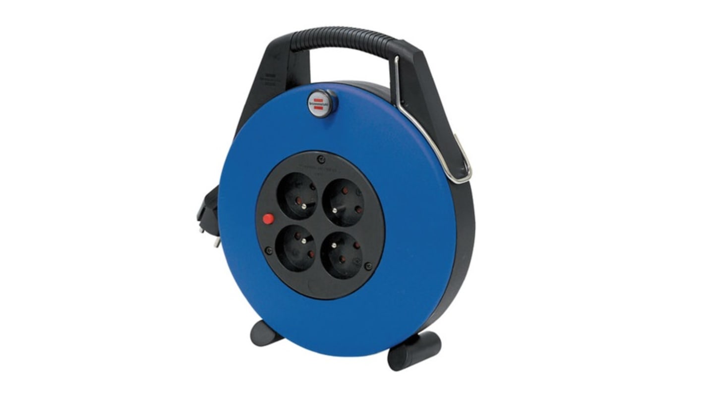 brennenstuhl 10m 4 Socket Type E - French Extension Reel, 230 V, IP20