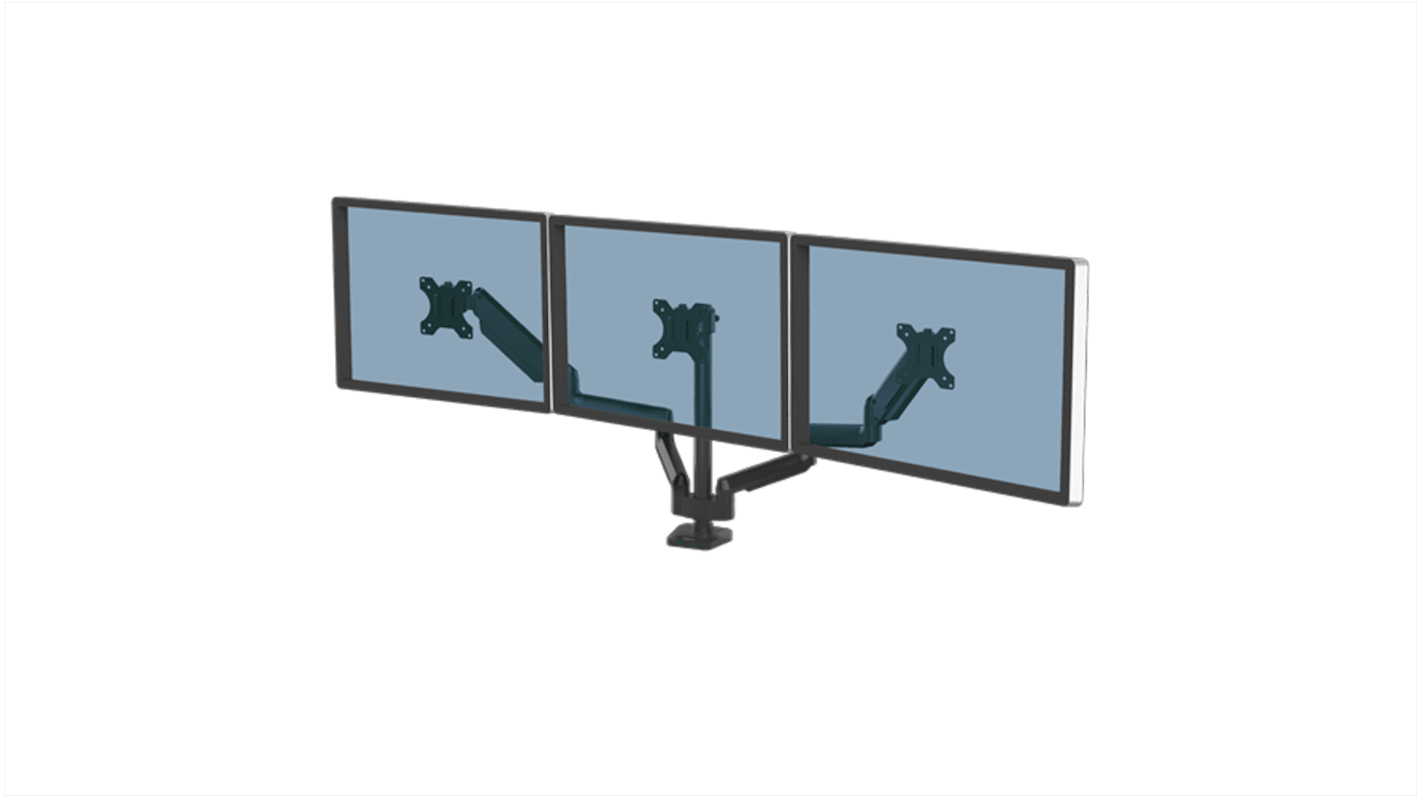 Fellowes Desk Mounting Monitor Arm for 3 x Screen, 30in Screen Size