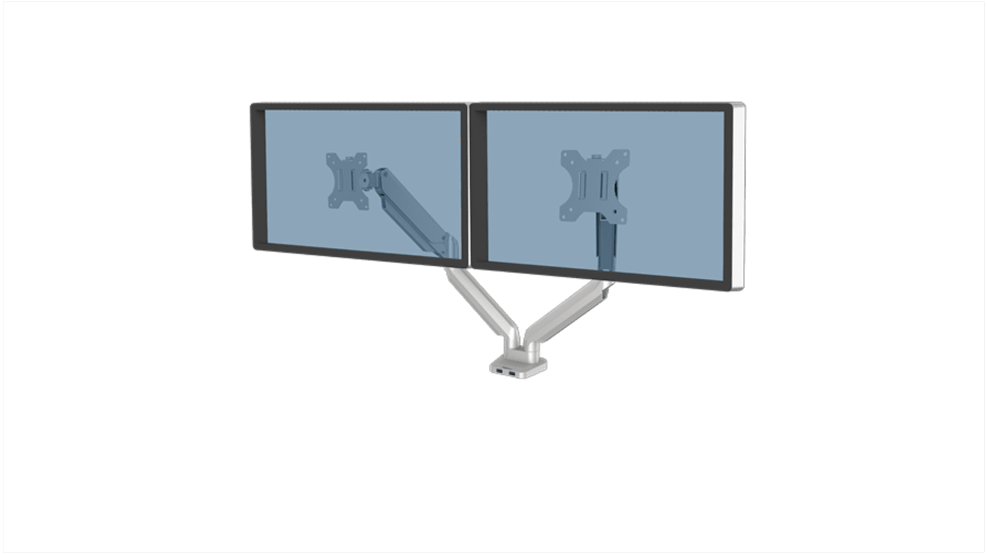 Fellowes Desk Mounting Monitor Arm for 2 x Screen, 32in Screen Size