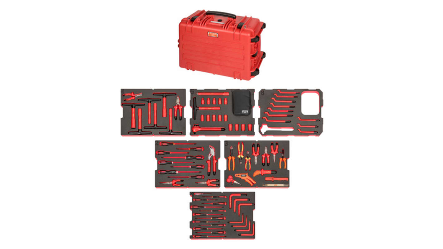 Bahco 79 Piece Toolkit Tool Kit with Case, VDE Approved