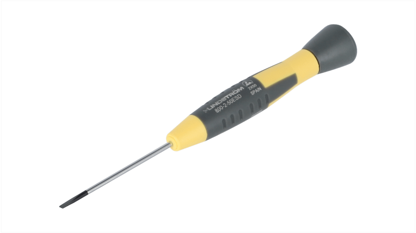 Destornillador Lindstrom, tipo Destornillador de precisión, punta plana 1,5 mm